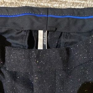 TOPSHOP LIMITED ADDITION navy wool suit pants US6